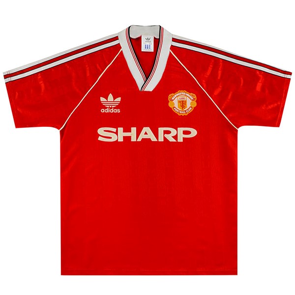 Tailandia Camiseta Manchester United Primera Equipación Retro 1988 1990 Rojo